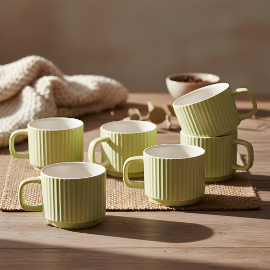 Porcelain Mug Set - 6 Pcs